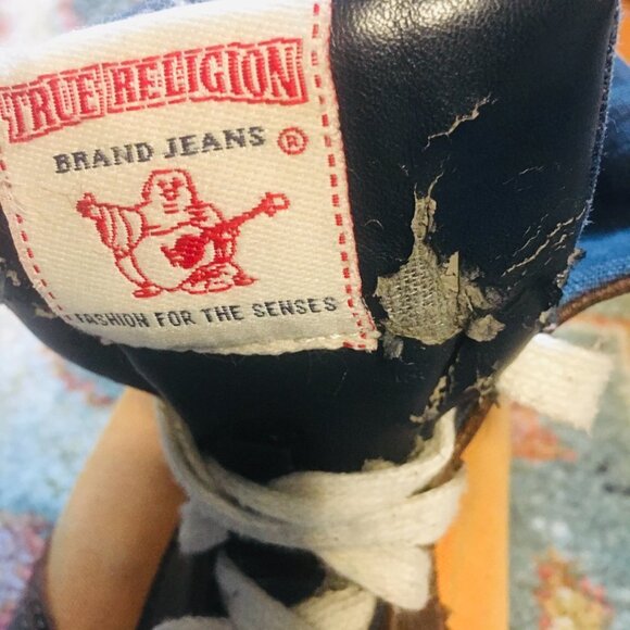 TRUE RELIGION 4 Color Canvas Unisex High Hi Top Men's 8 Women's 10 Shoes Sneaker - Picture 9 of 12